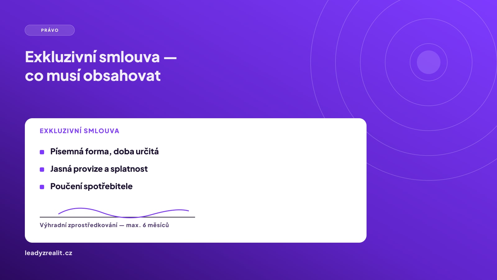 Exkluzivní zprostředkovatelská smlouva: co musí obsahovat podle zákona